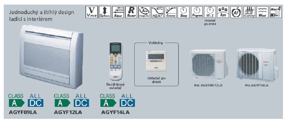 Parapetní chladící jednotka FUJITSU